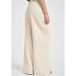 Bukser<Patrizia Pepe Essential Palazzo Bukser Beige