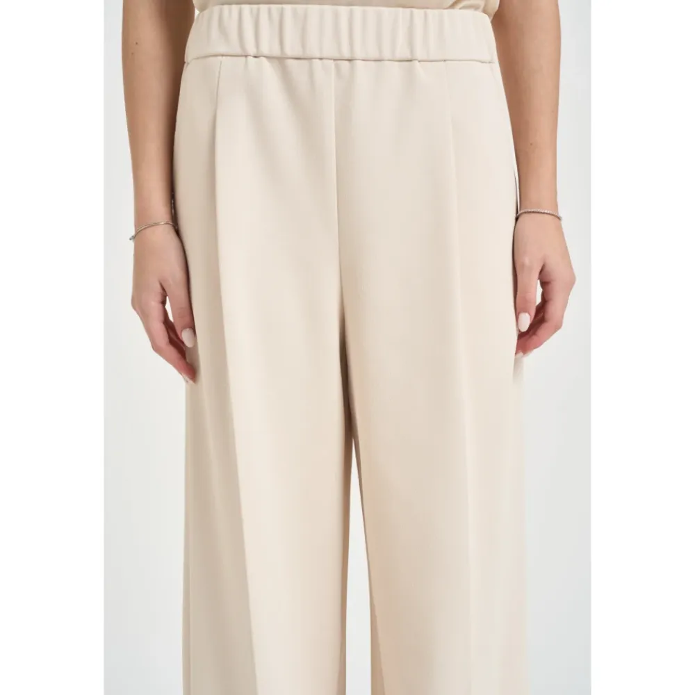 Bukser<Patrizia Pepe Essential Palazzo Bukser Beige