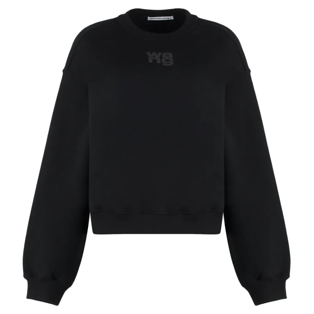 Sweatshirts^Alexander Wang Essential Terry Crew Sweatshirt Sort