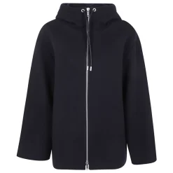 Striktrøjer & Sweatere<Studio Nicholson Etna Zip-through Hooded Jacket Blå