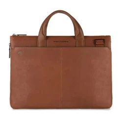 Laptop Tasker^Piquadro Expandable, slim laptop bag 15,6 Brun