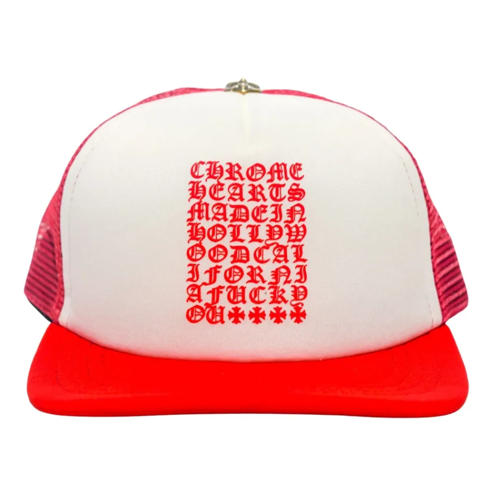 Huer, Kasketter & Hatte^Chrome Hearts Eyechart Trucker Hat Multifarvet