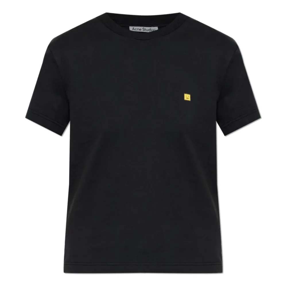 T-Shirts^Acne Studios Face Logo T-Shirt Sort