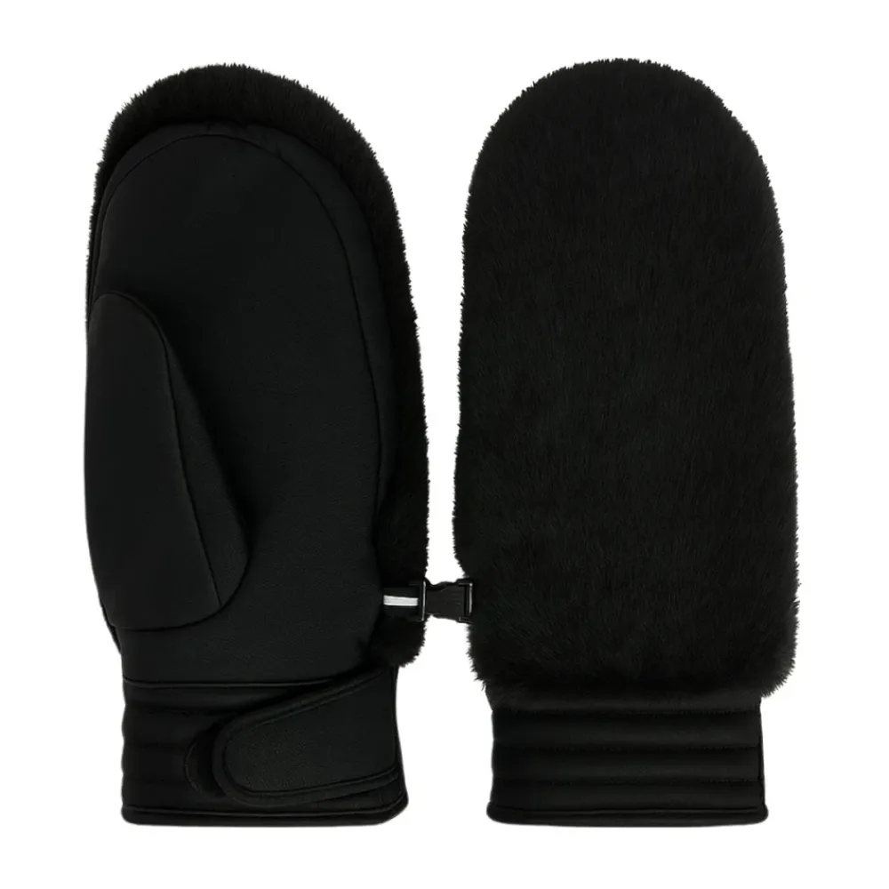 Handsker|Handsker<Fusalp Fake Fur Ski Handsker Sort