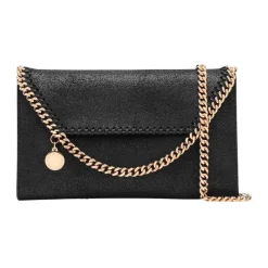 Clutch<Stella McCartney Falabella Wallet W/Chain Taske Sort