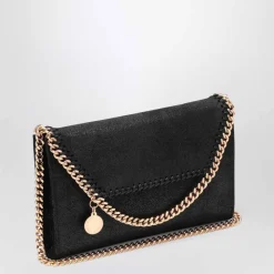 Clutch<Stella McCartney Falabella Wallet W/Chain Taske Sort