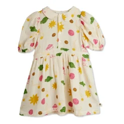 Kjoler & Nederdele<Mini Rodini Farverig Kjole med Print Beige