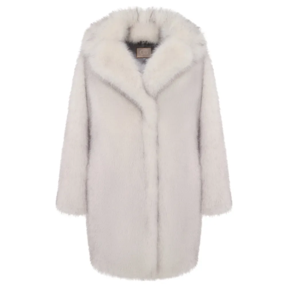 Jakker<Cesare Gaspari Faux Fur & Shearling Jackets Grå