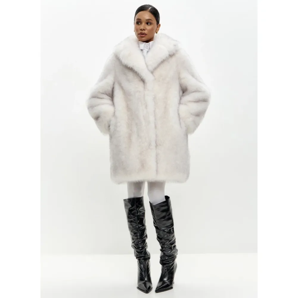 Jakker<Cesare Gaspari Faux Fur & Shearling Jackets Grå