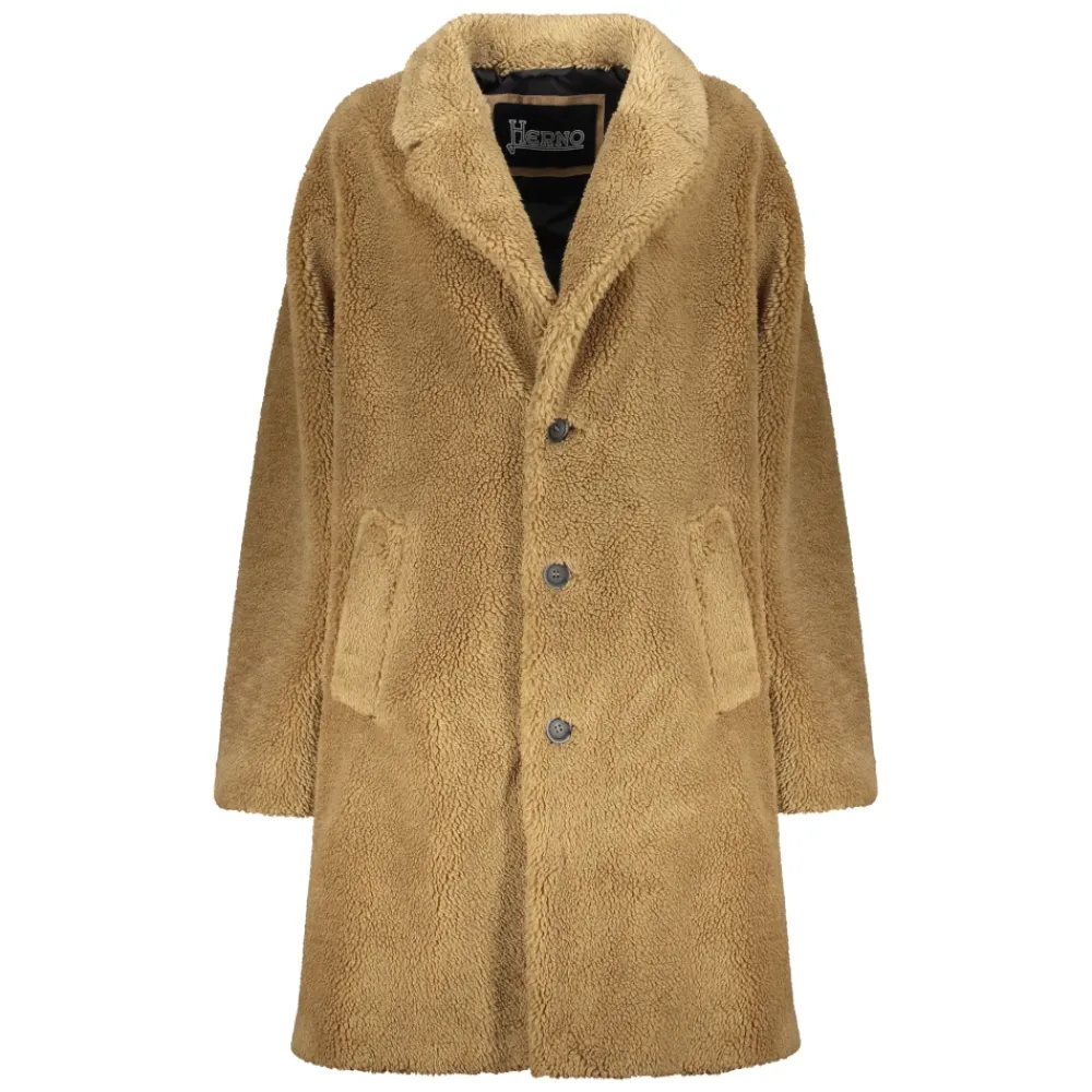 Frakker^Herno Faux Fur Lapel Krave Frakke Brun
