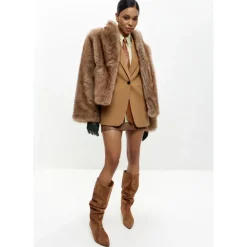 Jakker<Cesare Gaspari Faux Fur Shearling Jackets Brun