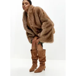 Jakker<Cesare Gaspari Faux Fur Shearling Jackets Brun