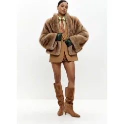 Jakker<Cesare Gaspari Faux Fur Shearling Jackets Brun
