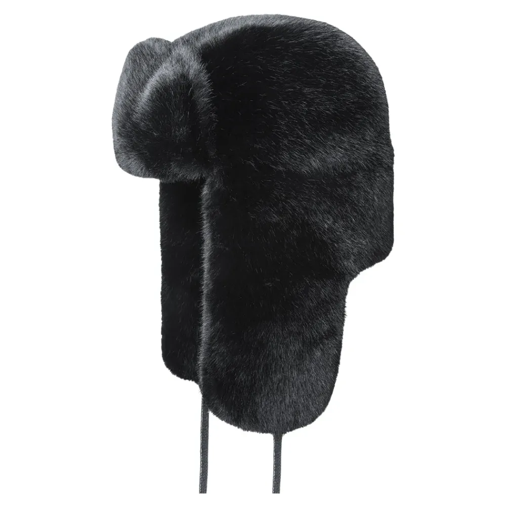 Huer, Kasketter & Hatte^Kangol Faux Fur Trapper Hat Sort