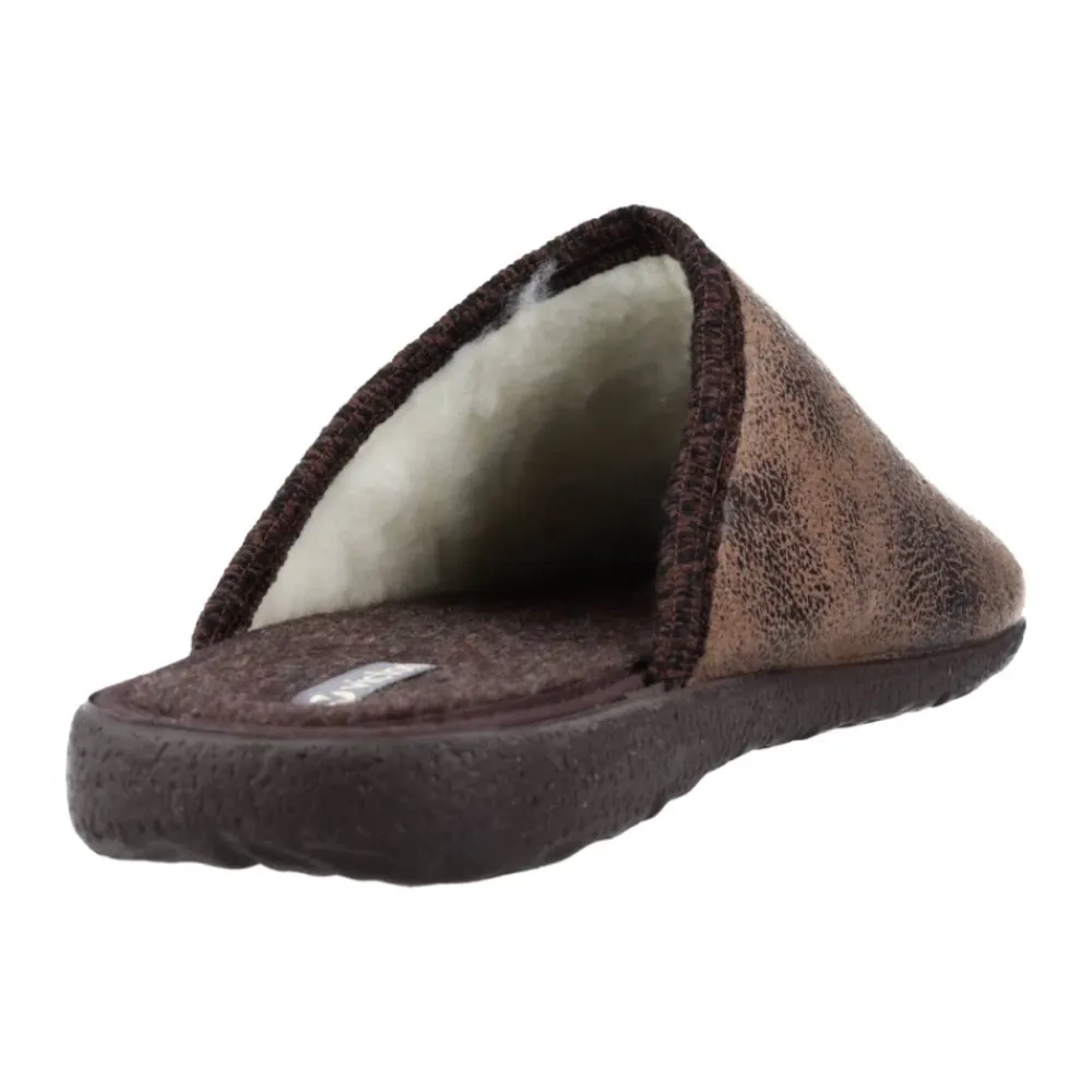 Hjemmesko<Victoria Faux Leather Comfort Slippers Brun