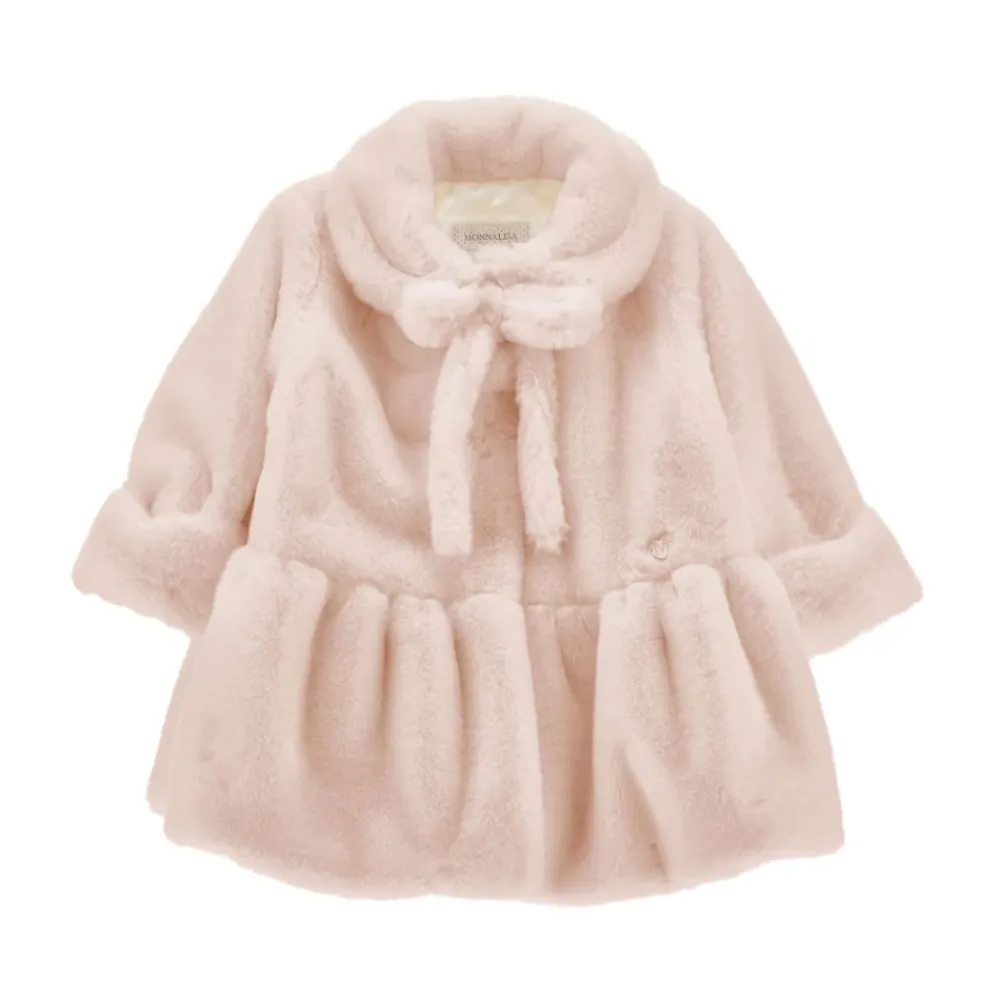 Jakker^Monnalisa Faux-fur Peplum Frakke Pink