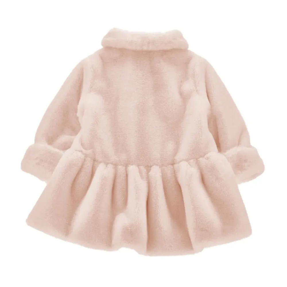 Jakker^Monnalisa Faux-fur Peplum Frakke Pink