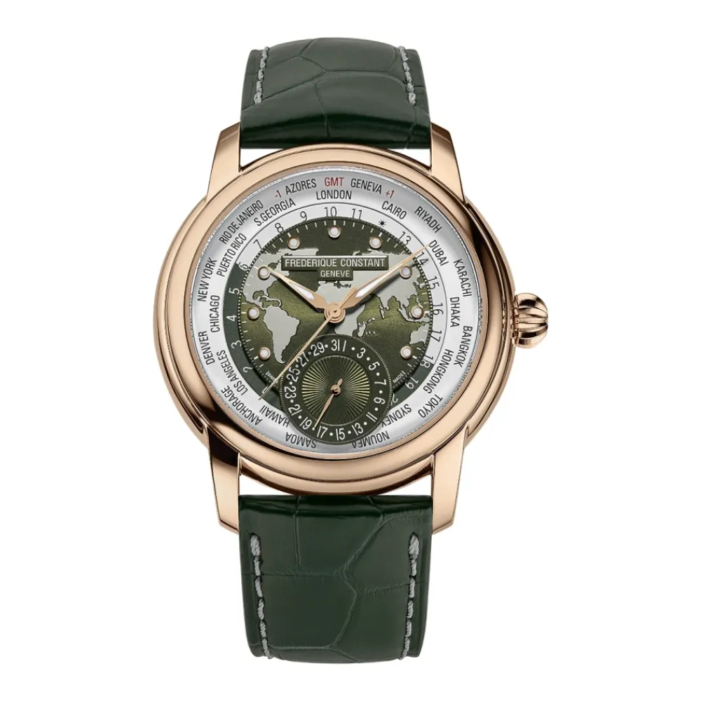 Ure<FREDERIQUE CONSTANT FC-718KWWM4H9 - Manufacture Classic Worldtimer Gul