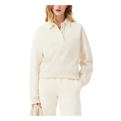 Sweatshirts^Lacoste Felpa a Collo Alto Hvid