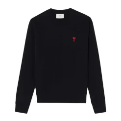 Trøjer|Sweatshirts<Ami Paris Felpa Girocollo Sort