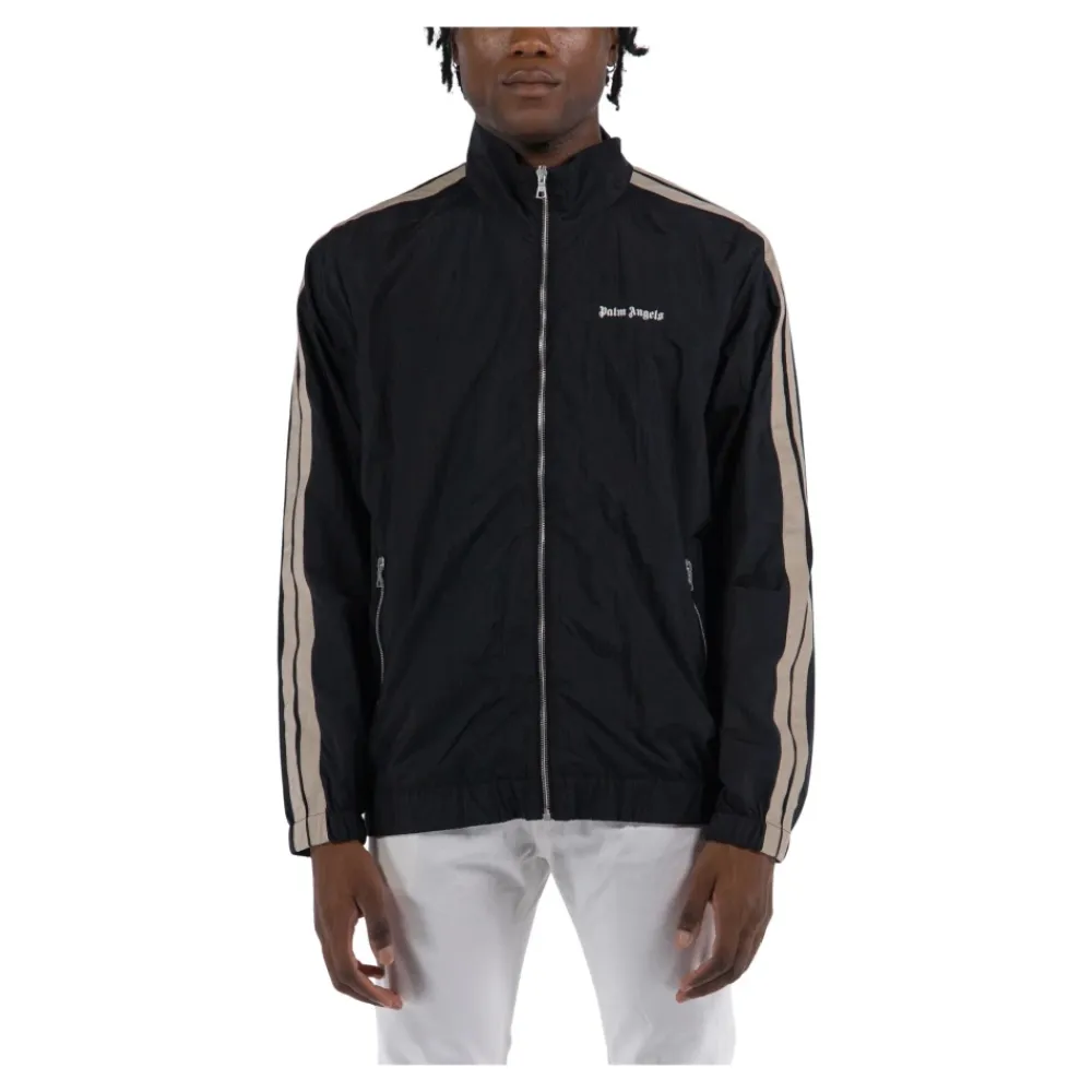 Træningsjakker<Palm Angels Felpa Nylon Track Sort