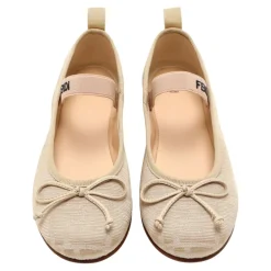 Ballerinasko<Fendi FF Jacquard Ballerinasko Beige