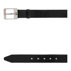 Bælter<Fendi FF Monogram Buckle Leather Belt Sort