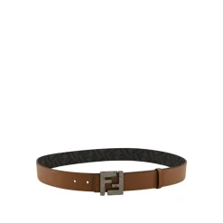 Bælter<Fendi FF Squared Reversible Belt Brun