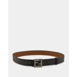 Bælter<Fendi FF Squared Reversible Belt Brun
