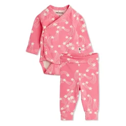 Bodystocking & Sæt<Mini Rodini Fint striksæt Pink