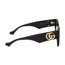 Solbriller<Gucci Firkantet Cat Eye Solbriller i Sort
