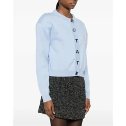 Striktrøjer & Sweatere<ROTATE Birger Christensen Firm Knit Cardigan Blå