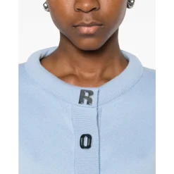 Striktrøjer & Sweatere<ROTATE Birger Christensen Firm Knit Cardigan Blå