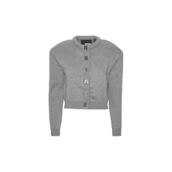 Striktrøjer & Sweatere^ROTATE Birger Christensen Firm Knit Cardigan Grå