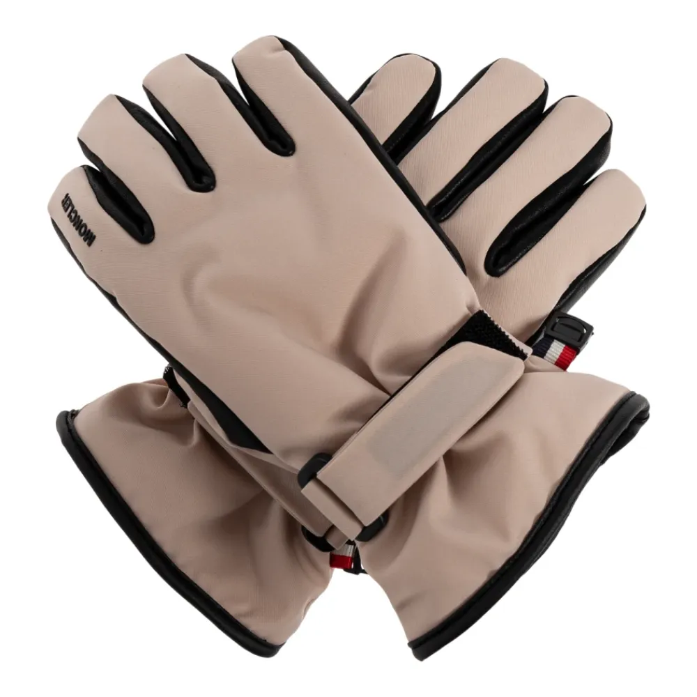 Vanter^Moncler Five-Finger Handsker Beige