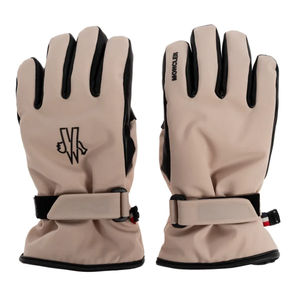 Vanter^Moncler Five-Finger Handsker Beige