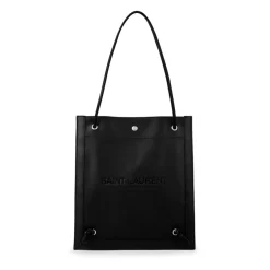 Indkøbstasker^Saint Laurent Flad Crossbody Taske Læder Sort