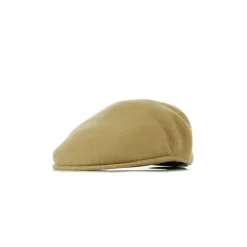 Huer, Kasketter & Hatte^Kangol Flad Kasket Kameluld Broderet Logo Brun
