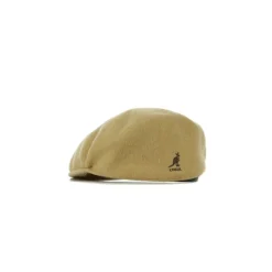 Huer, Kasketter & Hatte^Kangol Flad Kasket Kameluld Broderet Logo Brun