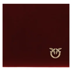 Clutch^PINKO Flad læder clutch med Love Birds-logo Rød