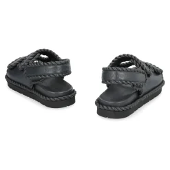 Sandaler<Bottega Veneta Flade sandaler med Torchon dekoration Grå