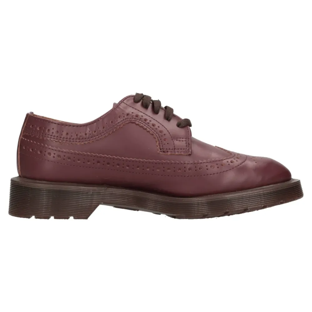 Snøresko<Dr. Martens Flade sko Bordeaux Rød