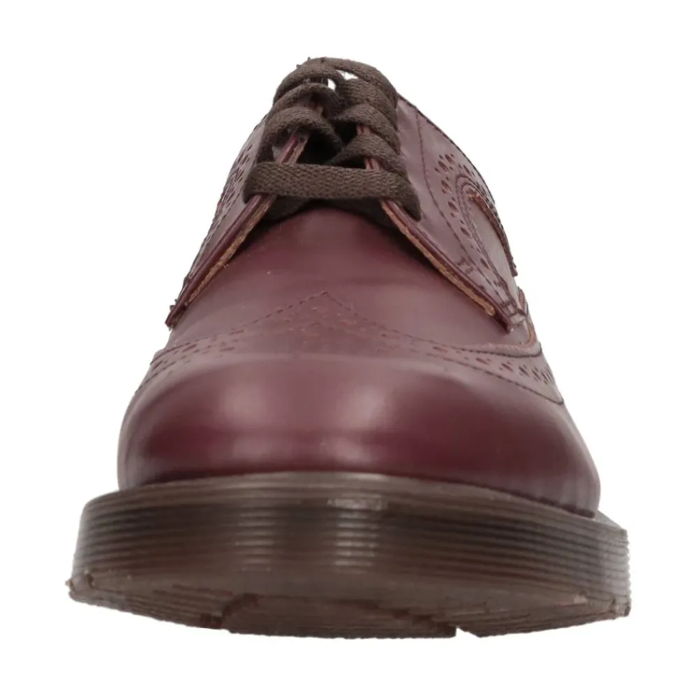 Snøresko<Dr. Martens Flade sko Bordeaux Rød
