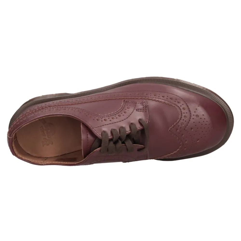 Snøresko<Dr. Martens Flade sko Bordeaux Rød