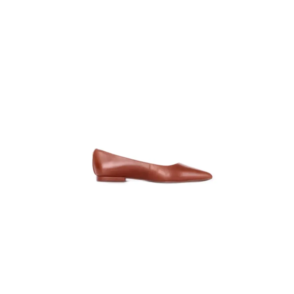 Ballerina Sko<Ralph Lauren Flade sko Kamel Brun