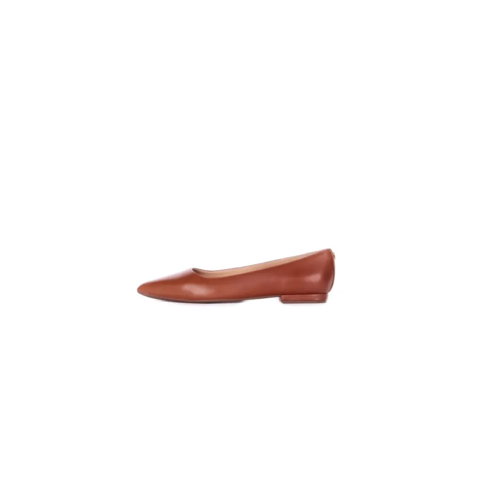 Ballerina Sko<Ralph Lauren Flade sko Kamel Brun