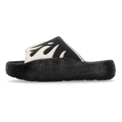 Sandaler^ACUPUNCTURE Flame Shape Slide Tøfler Hvid/sort Multifarvet