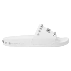 Sandaler^Philipp Plein Flat Gummy Sandals Gothic Plein Hvid