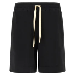 Træningsbukser & Tights<Jil Sander Fleece Cotton Bermuda Shorts Sort