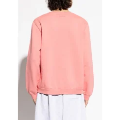 Trøjer|Sweatshirts^Acne Studios Fleece Face Logo Sweatshirt Pink